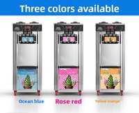 Machine à glace molle verticale commerciale ZB-BQL298 ZB-BQL268 à trois têtes, fabriquée en Chine, prix préférentiel