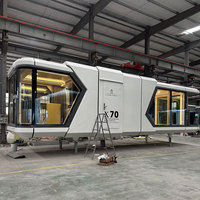 Maison préfabriquée personnalisée de conception industrielle, type Apple Pod Capsule, pour salle d'activités, boutique mobile, bureau, petite maison, guichet de billetterie
