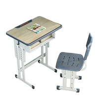 Ensemble bureau et chaises pour étudiant de style moderne Offre Spéciale mobilier scolaire en métal pour l'école ou la maison