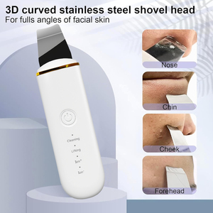 Custom Logo Ultrasonic Handheld Facial <b>Exfoliator</b> 4 Modes White Plastic Face Lifting Cleaner With Ion Technology - Product Image 4