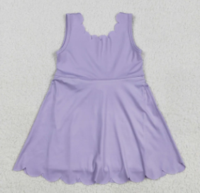 Vestido deportivo rosa para niñas, ropa deportiva de verano, falda de yoga - Product Image 4