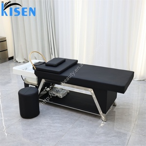 Lit de lavage de cheveux Kisen Premium pour salon de beauté avec système de température constante, livraison rapide, table personnalisée en usine - Product Image 1