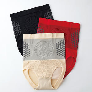 Culottes gainantes taille haute sans couture pour femmes, respirantes, avec thérapie magnétique pour réchauffer l'utérus, sous-vêtements sculptants pour le corps - Product Image 1