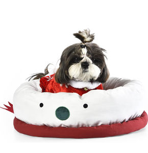 Nuovo commercio all'ingrosso di natale carino cane gatto letto personalizzato Logo dimensioni e tessuto comodo rotondo <span class=keywords><strong>neve</strong></span> uomo letti per cani di piccola taglia per cani - Product Image 2