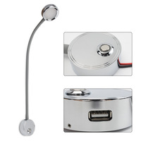 Lampe de lecture LED Spot intérieur pour camping-car Blanc Rouge Double Couleur USB Touch Light