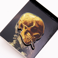 Broche personnalisée en émail dur, style rétro, peinture à l'huile, en métal, découpée sur mesure, pour grossiste