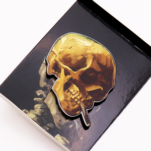 Pin de solapa de metal personalizado con esmalte duro, estilo retro, diseño de pintura al óleo, troquelado, para mayoristas, broche personalizado - Product Image 1