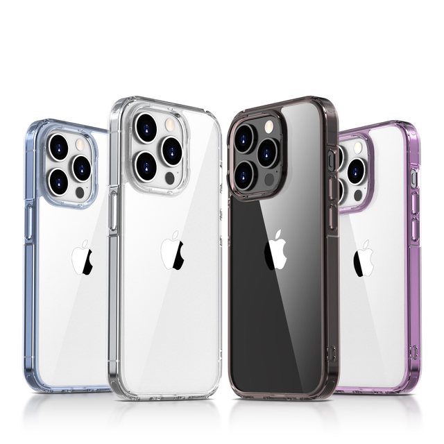 Clear Hard Back PC+TPU 2in 1 Hybrid Shockproof Case for iPhone 15 Pro Max