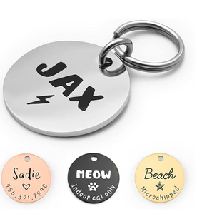 Etiquettes personnalisées pour animaux de compagnie en acier inoxydable, étiquettes d'identification gravées durables pour chiens et chats - Product Image 5