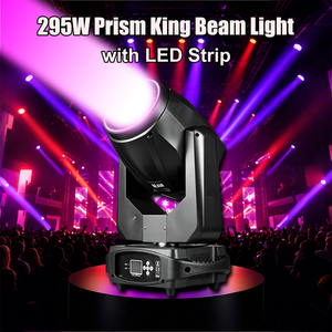 Projecteur à tête mobile 295W Beam 14R Prism King DMX512 avec anneau LED pour mariage, DJ, discothèque - Product Image 2