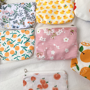 Monedero de tela de algodón para mujer, diseño de frutas, cartera para teléfono móvil, impresión en relieve, bolsillo pequeño cuadrado integrado, delgado - Product Image 4