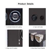Boîte de rangement de luxe pour montres en cuir microfibre, accessoire haut de gamme pour étuis à montres
