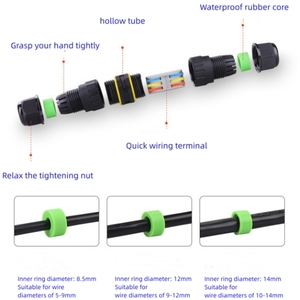 IP67 M19 3 pin 20A kết nối không thấm nước đúc với dây cáp điện Bảng điều khiển gắn kết Nam cắm nữ ổ cắm cho <span class=keywords><strong>LED</strong></span> chiếu sáng - Product Image 6