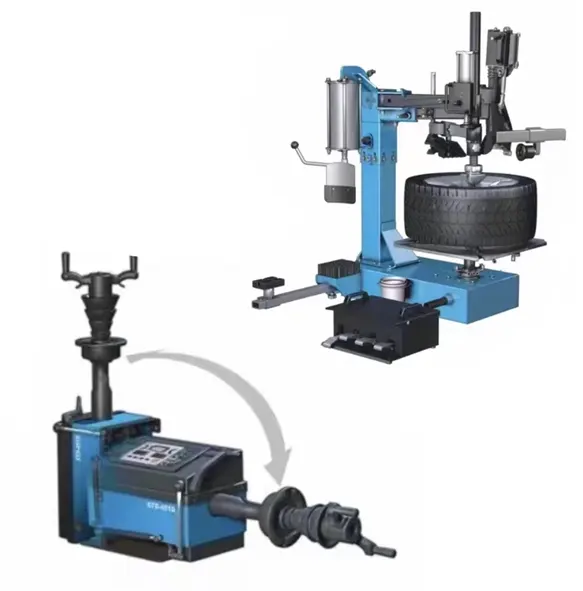 Pneumatic Tire Changer and 12V Wheel Balancer Machine for Road Service Mobile work shop tire repair & Wheel Balancerr