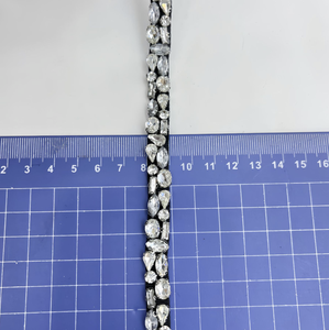 ZSY Vente en gros de dentelle à strass faite à la main, ruban en cristal à coudre pour la décoration des vêtements, bordure de <span class=keywords><strong>col</strong></span>, accessoires de bricolage - Product Image 6