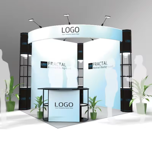 Luxury <b>Aluminum</b> Twist <b>Tower</b> Stand Collapsible Backlit Trade Show Display Printed Sublimation Light Box for Exhibition Booths - Product Image 5