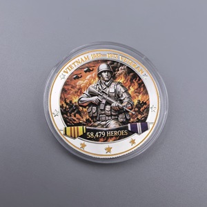 Venta al por Mayor de Monedas Conmemorativas 3D de Veteranos de Vietnam, Recuerdo de Héroes para Colección de Veteranos - Product Image 6