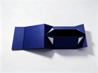 Nouvelle boîte pliante en carton rigide de luxe avec logo personnalisé de grande taille, revêtement UV, portable, magnétique, pour emballage cadeau