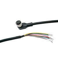 Connecteur circulaire étanche personnalisé IP67 2 3 4 5 8 12 17 broches femelle M12 à angle droit A codé pour ouvrir le câble