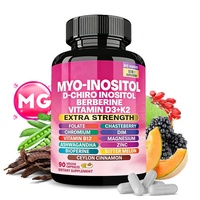 16 en 1 VITAMINE D3+K2 myo et d-chiro inositol ashwagandha en gros, capsules de myo inositol et d-chiro inositol