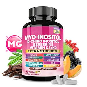 VITAMINA D3+K2 16 en 1 con myo e d-chiro inositol, ashwagandha, myo inositol, d chiro inositol en cápsulas, venta al por mayor - Product Image 1