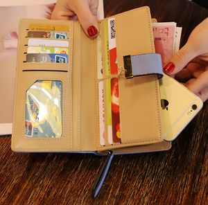 Grosir dompet wanita dan tas berongga keluar daun emas Clutch pemegang kartu dompet panjang wanita kantong dengan ritsleting - Product Image 6