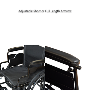 כיסא גלגלים עם צלחת רגל מתכווננת והגדרות גובה לבחירה - Product Image 4