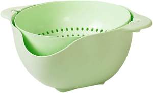 Panier à légumes réversible multi-couches 2-en-1 pour la vente en gros, double couche, pour le nettoyage et le lavage des fruits, passoire de cuisine - Product Image 2