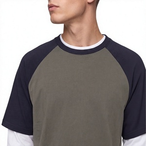 Wholesale 180gsm Modal Garment Dyed Vintage <b>Raglan</b> <b>Sleeve</b> <b>T</b>-<b>shirt</b> Breathable Quick Dry Blank Design Custom Colors Available - Product Image 5