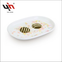 Vente en gros Grande assiette à steak ovale blanche en porcelaine avec chargeur Grande assiette ovale en céramique pour restaurant