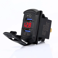 QC3.0 chargeur rapide voltmètre LED 12-24V support de téléphone pour interrupteur à bascule