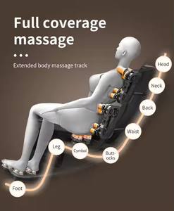 Música de moda 4d sillas de gravedad cero masajes salón máquina de cuerpo completo Silla de masaje Shiatsu de lujo - Product Image 6