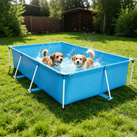 Piscine portable à montage rapide avec structure en acier pour adultes et enfants