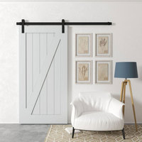 Portes de grange en bois classiques pour l'intérieur, adaptées aux chambres d'hôtel/système de porte coulissante