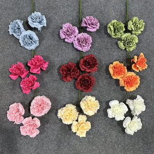 Flores Artificiales de Seda Austin de 3 Cabezas para Decoración de Bodas y Hogar - Product Image 2