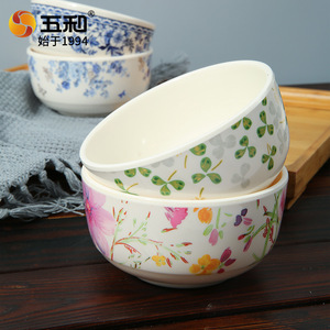 Imitation Porcelain Melamine Bowls Korean Style Round Thickened Heat Resistant Rice Soup Bowls For Cafeterias Restaurants - Product Image 2