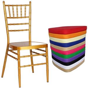 Silla para Fiestas de Boda en Dorado con Estilo Moderno, Muebles Metálicos con Cojín para Comedor en Hoteles - Product Image 2