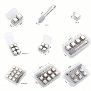 Cubitos de Hielo Reutilizables de Acero Inoxidable 304 para Whisky, Accesorios de Bar, Cubitos de Hielo Metálicos para Fiestas - Product Image 6