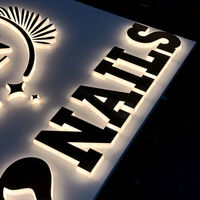 Vente en gros d'usine, logo d'entreprise personnalisé, lettres en métal 3D, enseigne en métal LED, enseigne lumineuse LED, panneau publicitaire LED