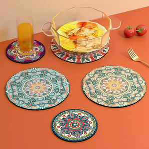 Posavasos Aislantes Resistentes al Calor, Manteles de Estilo Étnico, Tapetes de Cocina Antimanchas y Resistentes al Desgaste para Decoración del Hogar y Comedor - Product Image 4