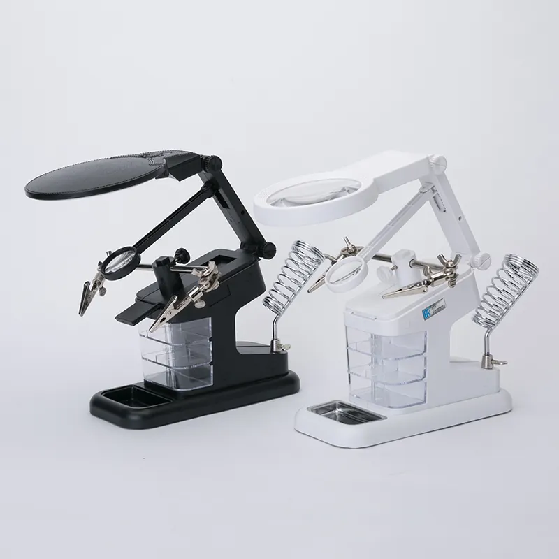 TH-7026 Helping Hands Professional Table LED Magnifying Laboratory Lamp Led Magnifier Desktop Led Magnifying Lamp