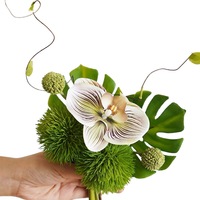 Bouquet de fleurs artificielles en plastique fait main, arrangement floral tropical pour centre de table de mariage, décoration de la maison