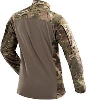Haut de gamme en plein air hommes Camo grenouille uniforme à manches longues t-shirt équipement tactique vêtements uniformes Zip coton chemise d'entraînement
