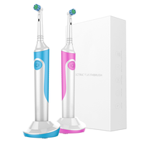 Brosse à dents électrique rotative vibrante et rechargeable Brosse à dents électrique ronde rotative sonique vente en gros