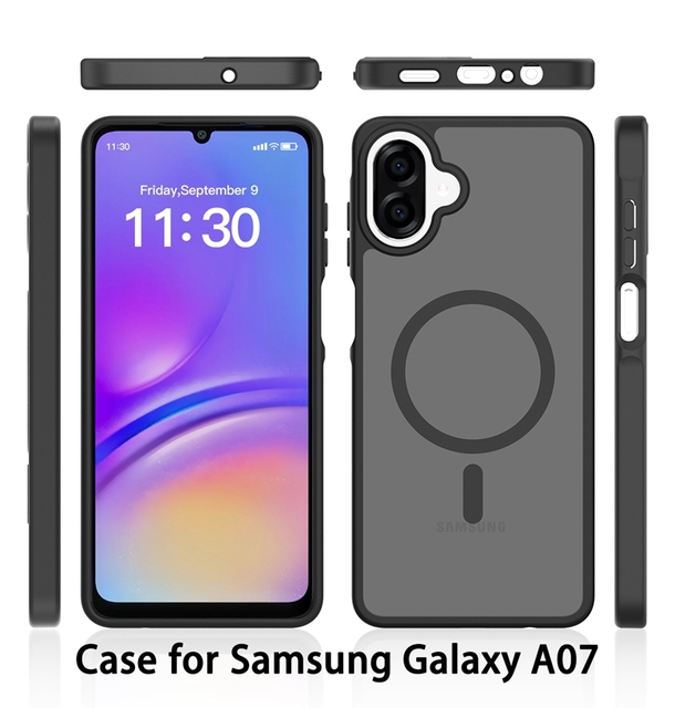 Luxury Translucent Mobile Phone Case with Magnetic Ring Skin Feeling for Samsung Galaxy  A07 Case Custom Phone Cover
