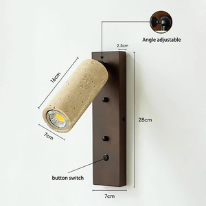 Lámpara LED de Estilo Japonés <span class=keywords><strong>Chabi</strong></span>, de Piedra Amarilla y Hierro, con Altura Ajustable, para Estudio, Dormitorio, Mesita de Noche, Entrada, Recibidor - Product Image 3