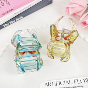 South Korean Wholesale Ladies <strong>Hair</strong> Accessories <strong>Colorful</strong> Egg <strong>Flower</strong> Hairpin Shark Clip Spring Style Sweet Plastic <strong>Hair</strong> <strong>Claws</strong> - Product Image 3