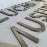 Letrero de Letras Grandes de Acero Inoxidable 316 Cepillado y Duradero |   Identificación Personalizada para Embarcaciones Marítimas, Uso Interior/Exterior, 3 Años