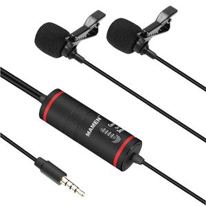 Mamen doble entrevista reunión condensador de estudio micrófono de solapa 3,5mm <span class=keywords><strong>mini</strong></span> micrófono para móvil - Product Image 2