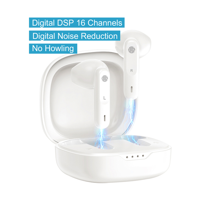 OTC Premium 16-Channel DSP Rechargeable Lithium Battery Hearing Aid ITE Design Super Clear Sound Noise Cancelling Hearing